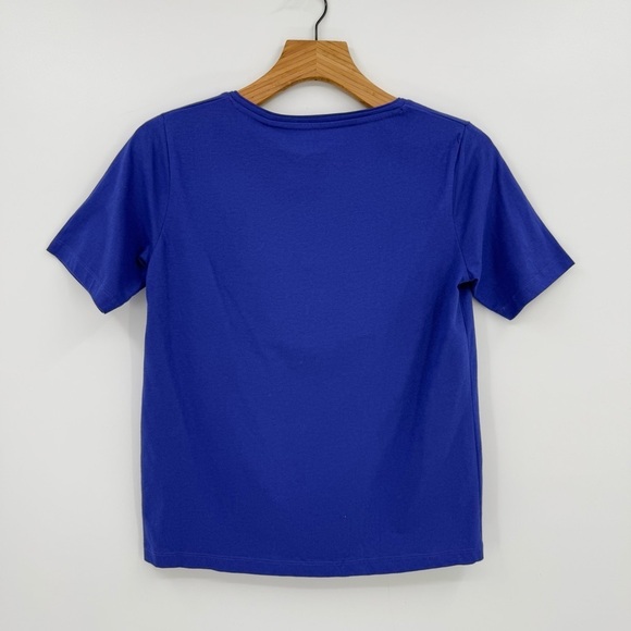 SKFK SkunkFunk HAMALAU BASIC Short Sleeve V-Neck TEE in Royal Blue US 6 - Picture 10 of 10